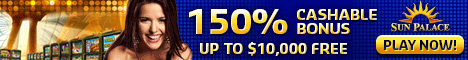 150% Cashable Bonus to $10K!
