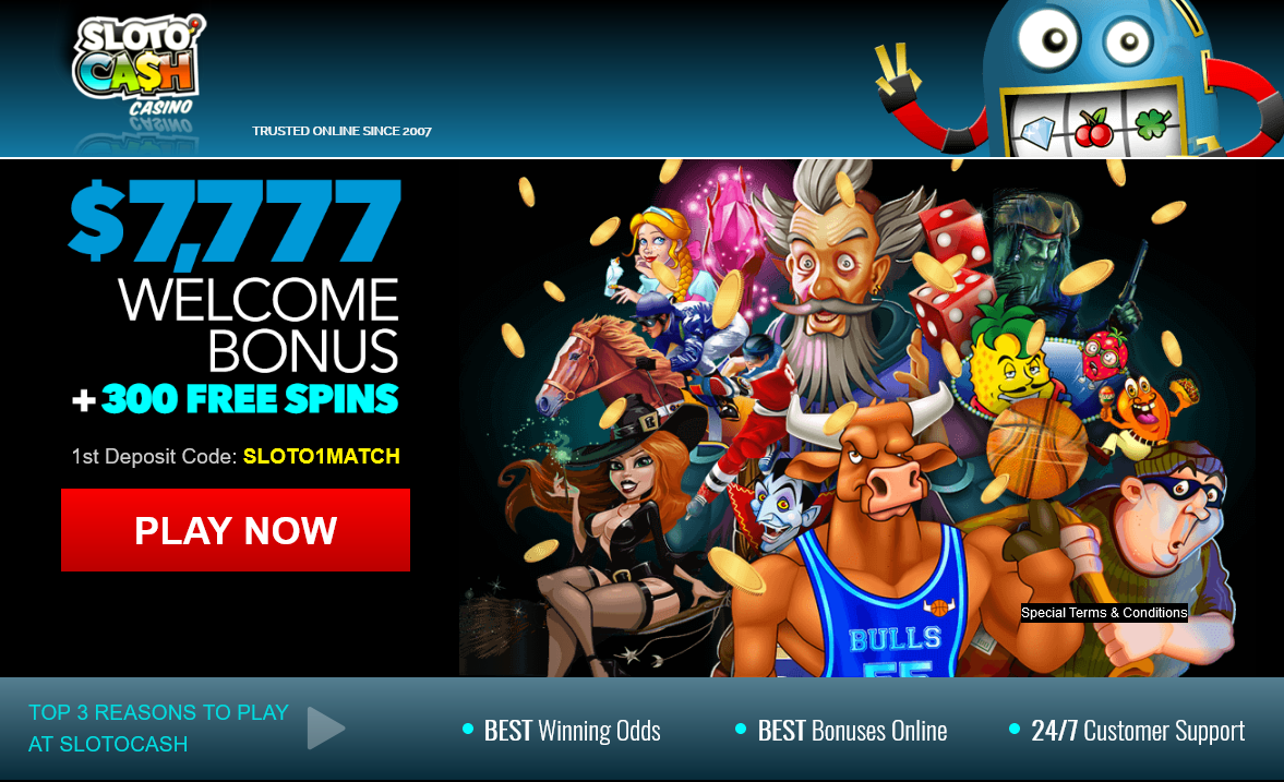 $7777 Welcome Bonus + 300 FREE SPINS