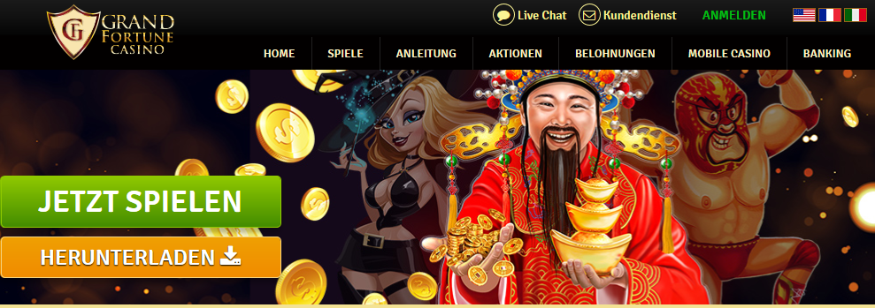 Grand Fortune | DE | Home Page | 250% Bonus + $35 Free Chip