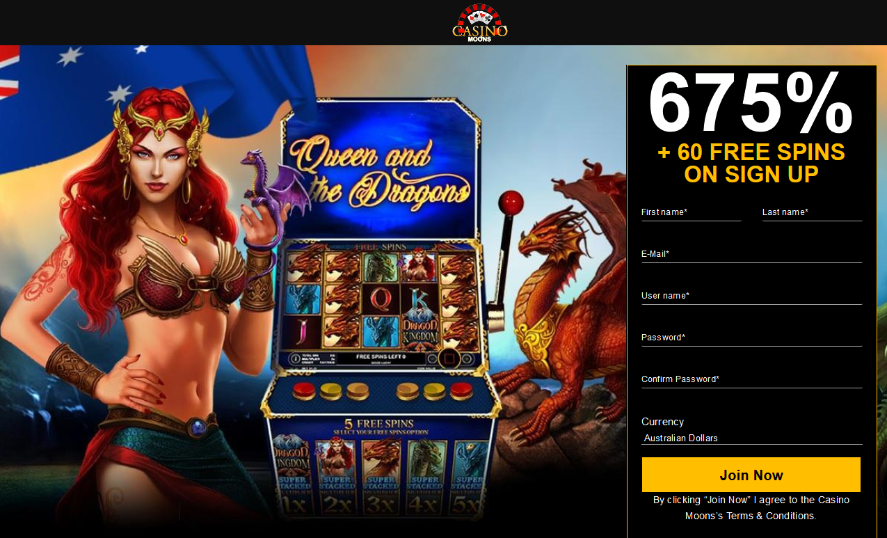 Casino Moons - 675% + 60 Free Spins