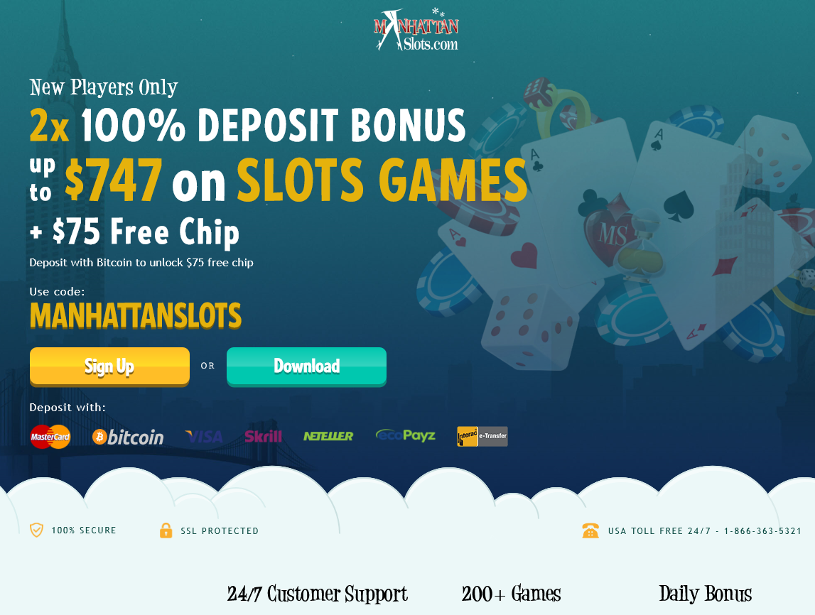 100% DEPOSIT BONUS up to $747