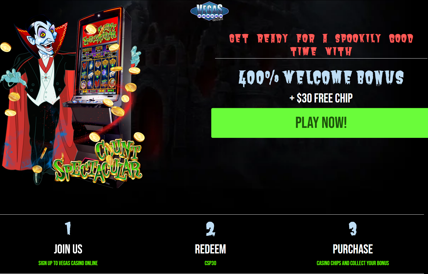 400% WELCOME BONUS | + $30 FREE CHIP 400% WELCOME BONUS | + $30 FREE CHIP